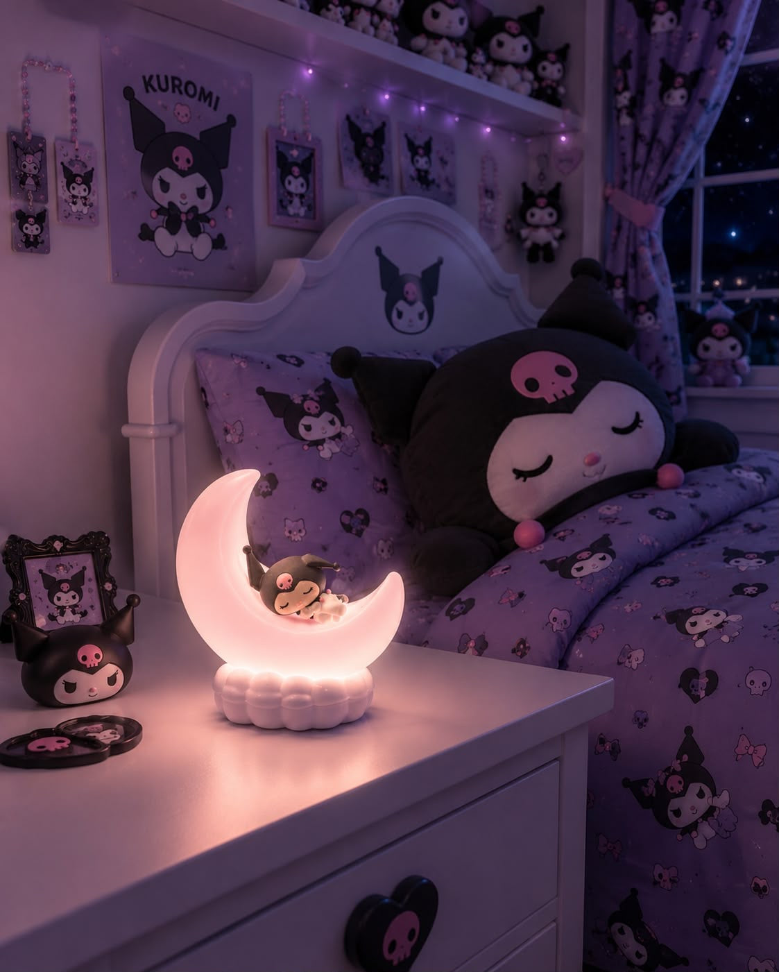 Kuromi Bedside Mini Nightlight Japanese Sanrio