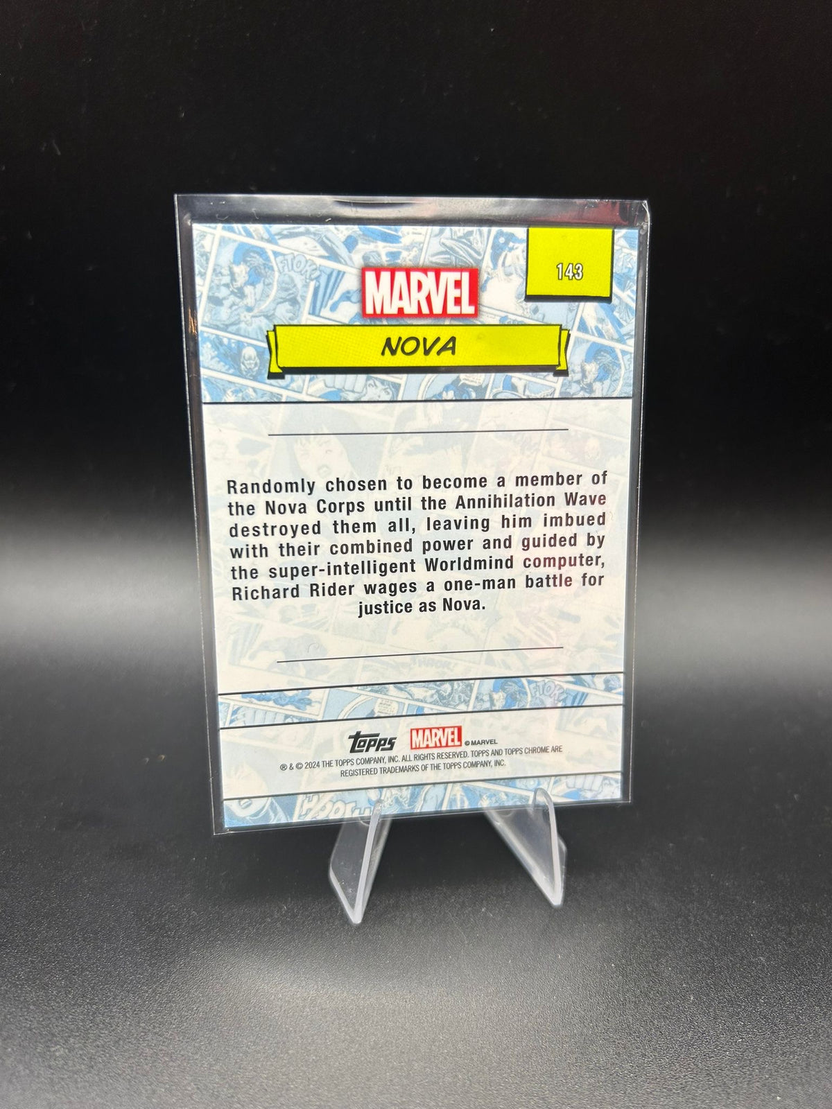 2024 Topps Chrome Marvel Nova Sapphire Base