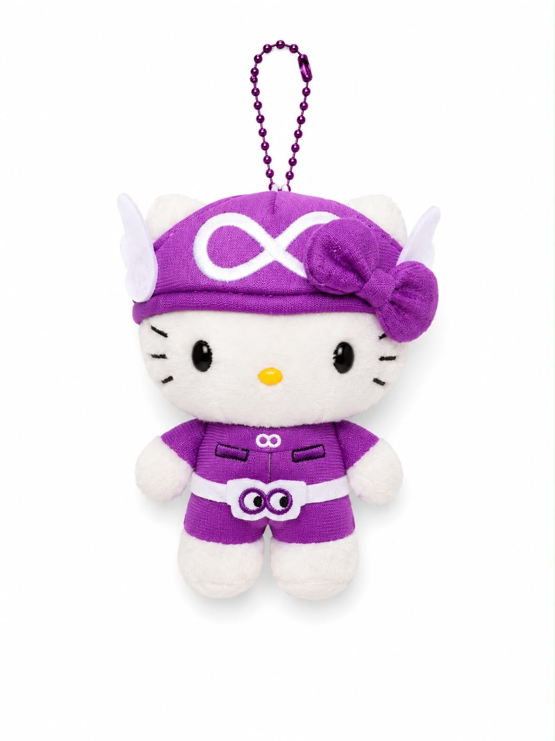 Hello Kitty Purple Infinity Eight Ranger Japanese Sanrio Plush Keychain