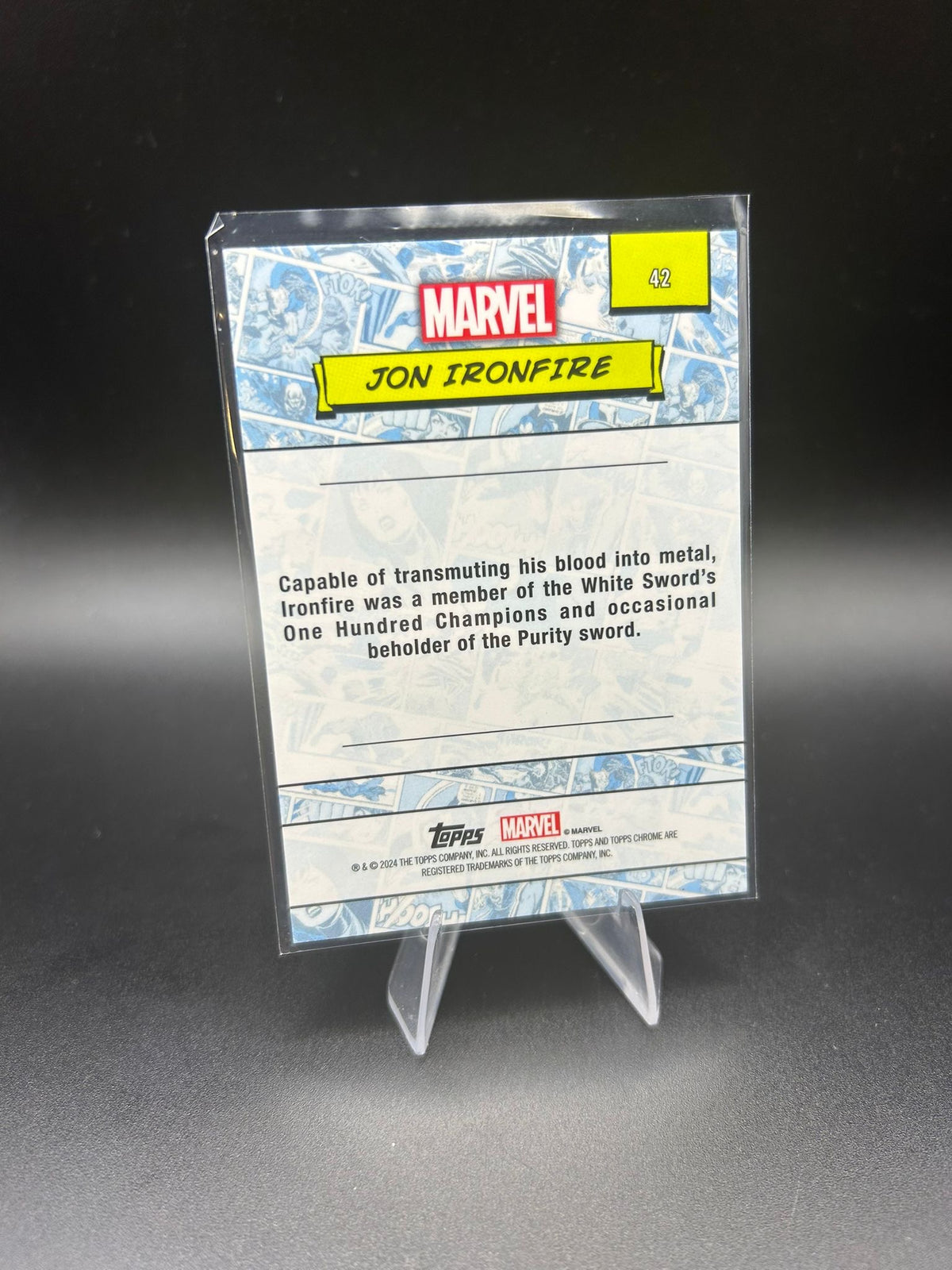 2024 Topps Chrome Marvel Jon Ironfire Sapphire Base