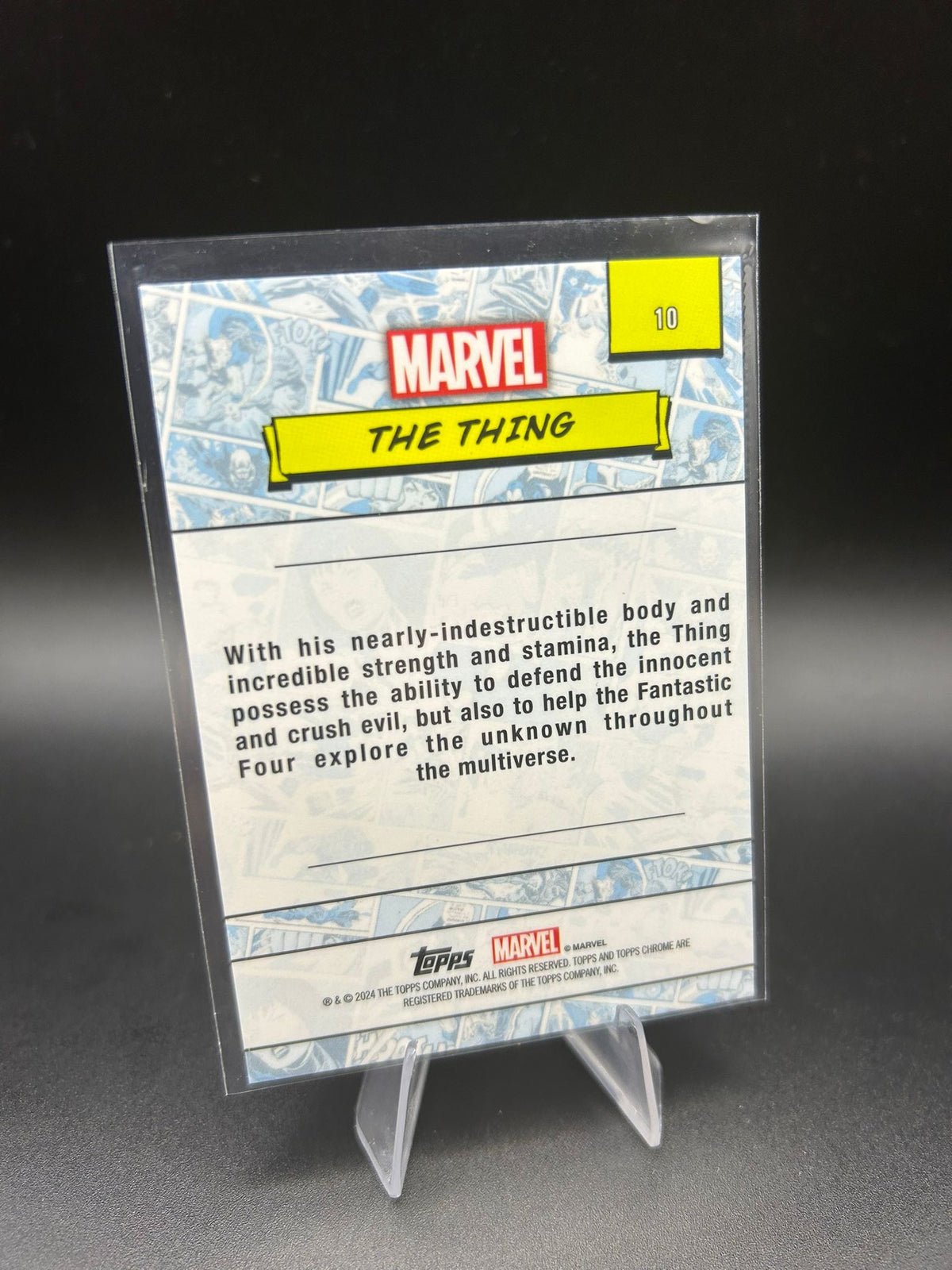 2024 Topps Chrome Marvel The Thing Sapphire Base