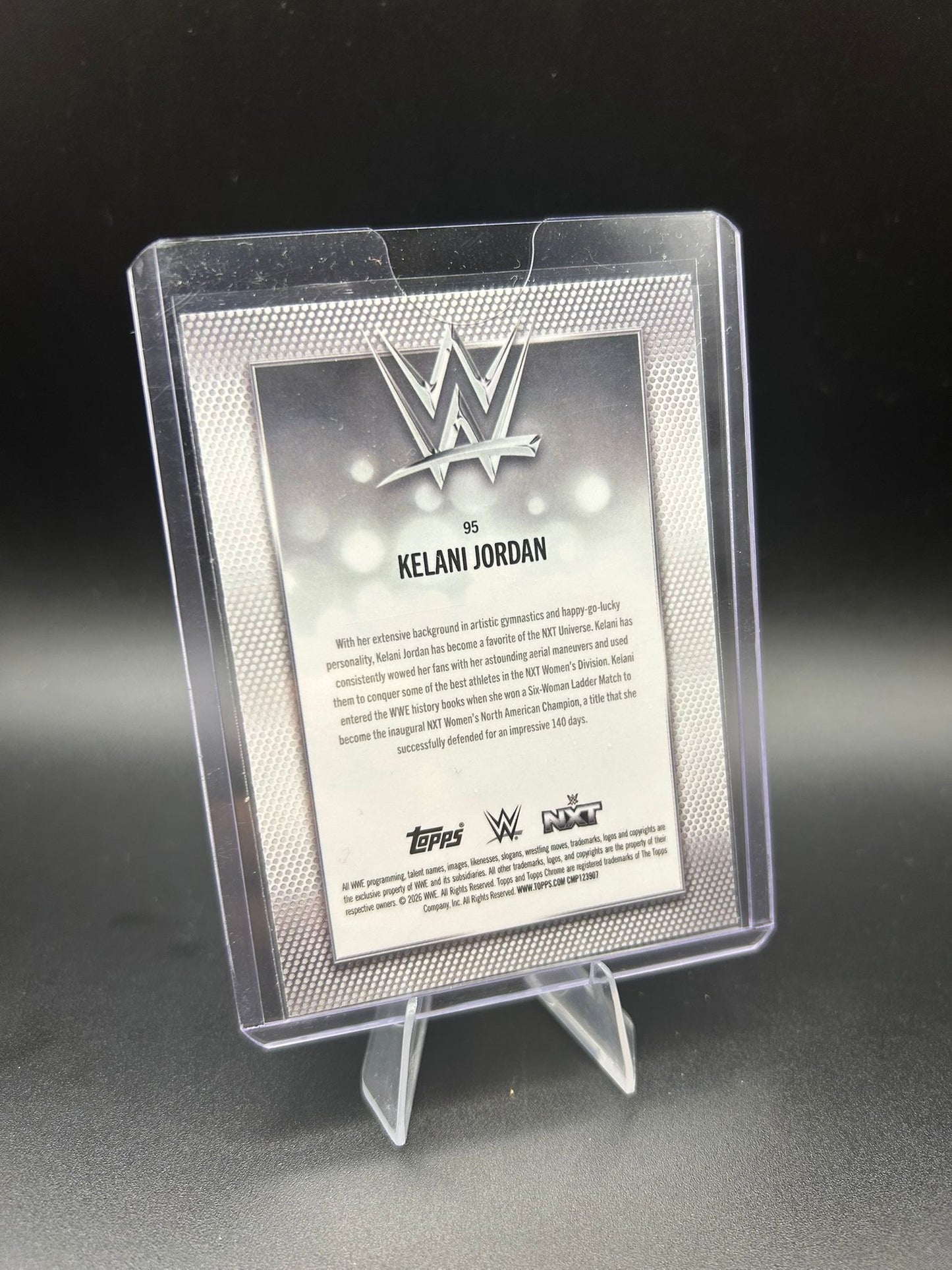 2026 WWE Topps Chrome Kelani Jordan /250 Pink Mini Diamonds
