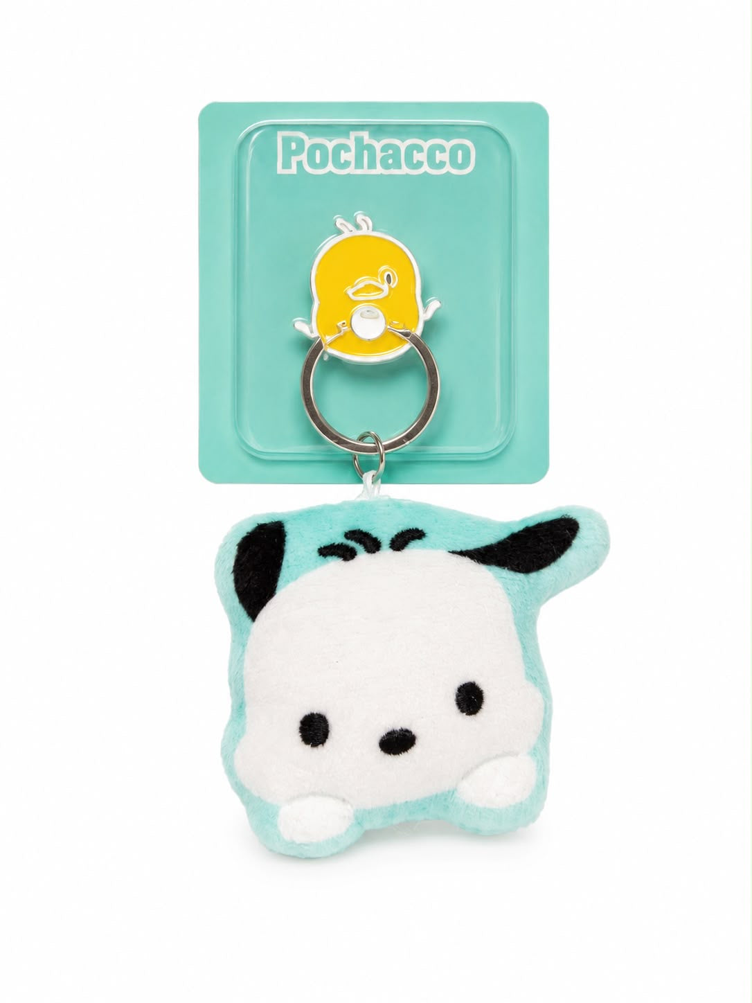 Pochacco Metal Phone Ring & Plush Accessory Japanese Sanrio