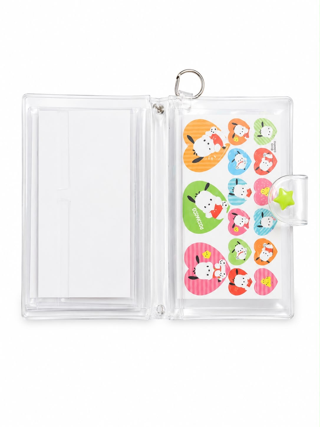 Pochacco Memo & Stickers Pouch Japanese Sanrio Keychain