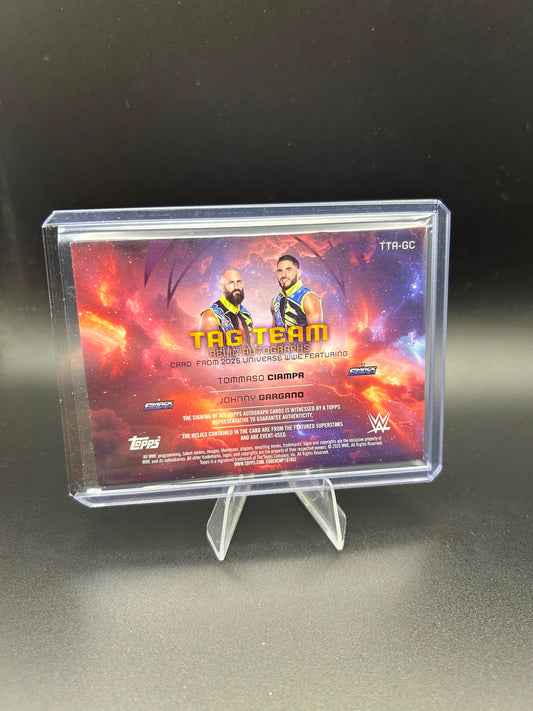 WWE Topps Universe Relic Dual Auto Ciampa Gargano /10