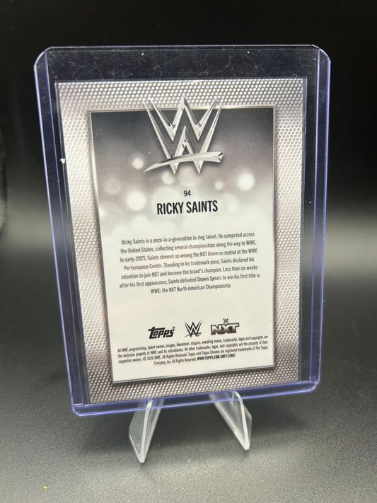 2026 WWE Topps Chrome Logofractor Ricky Saints 1/99 Green