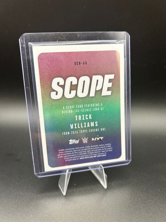 2026 WWE Topps Chrome Trick Williams /150 Blue Scope