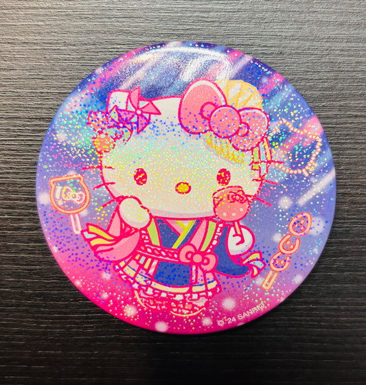 Hello Kitty Fireworks 2024 7.5cm Japanese Sanrio Badge