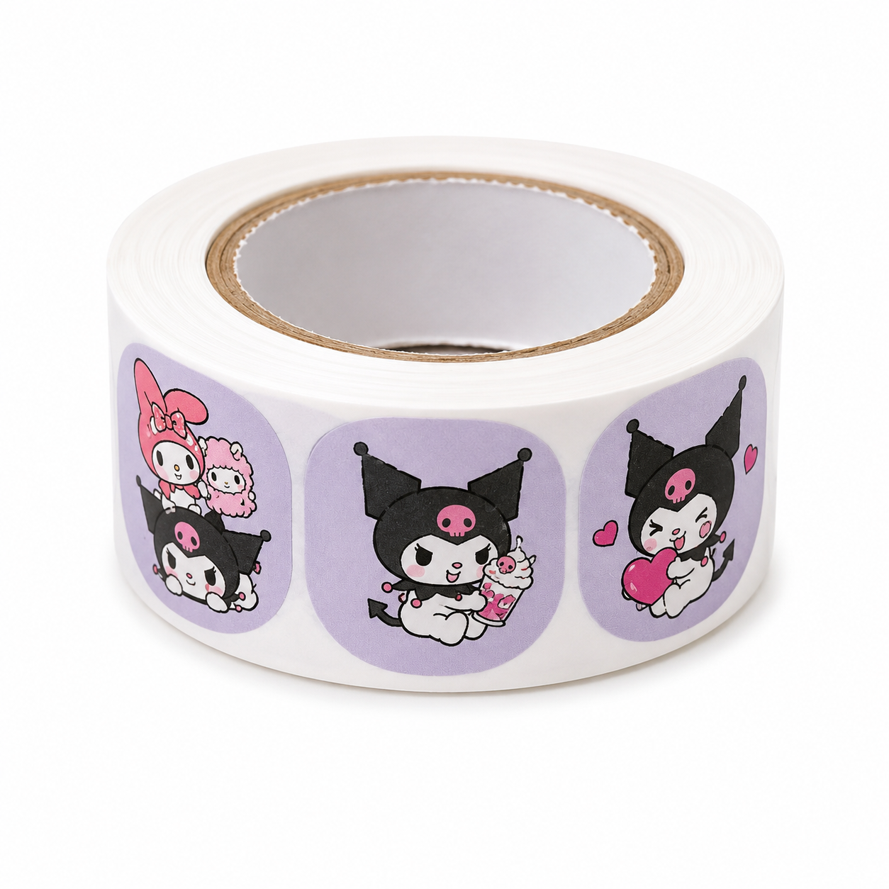 Purple Kuromi Squares 500pc Sanrio Sticker Reel