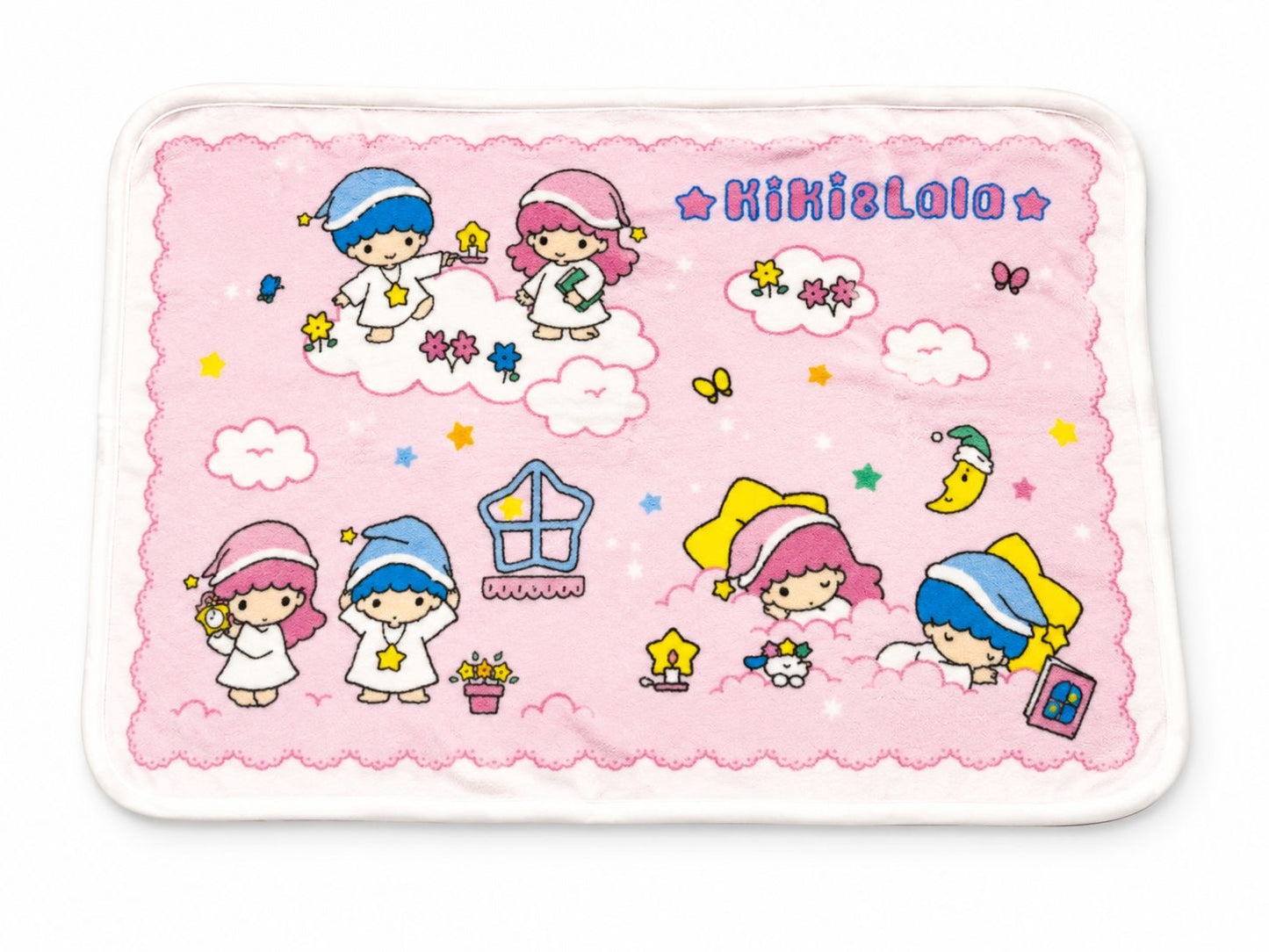 Twin Stars Fluffy Fleece 61cm x 90cm Japanese Sanrio Lap Throw