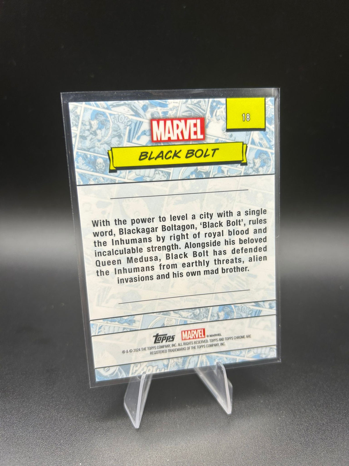 2024 Topps Chrome Marvel Black Bolt Sapphire Base