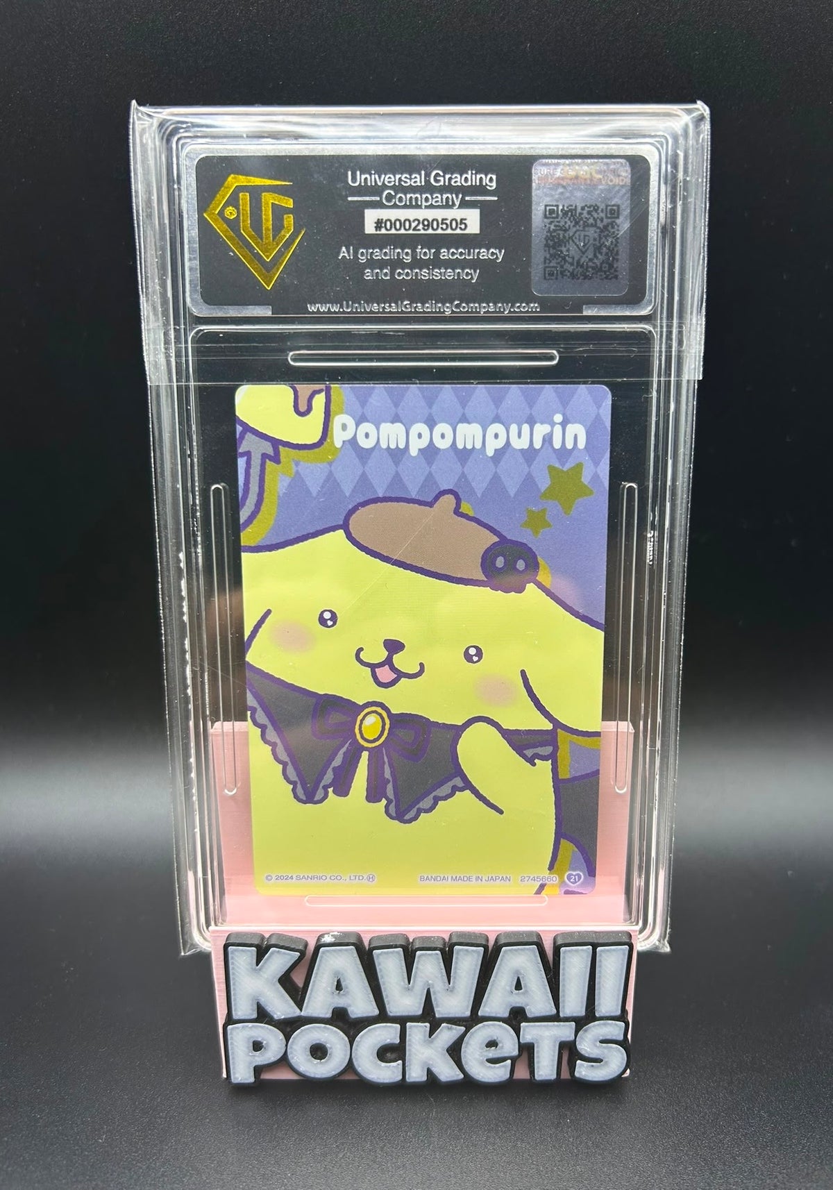 2024 Bandai PomPomPurin Vol.7 | No.21 Japanese Sanrio Wafer Card UGC Graded 9.5 Mint+ Slab