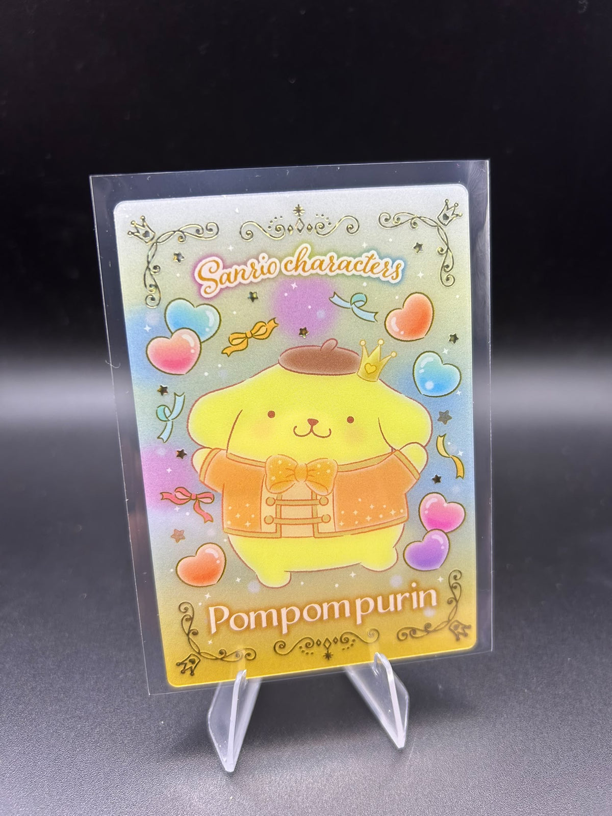 Gold Foil Party PomPomPurin Japanese Sanrio Wafer Card