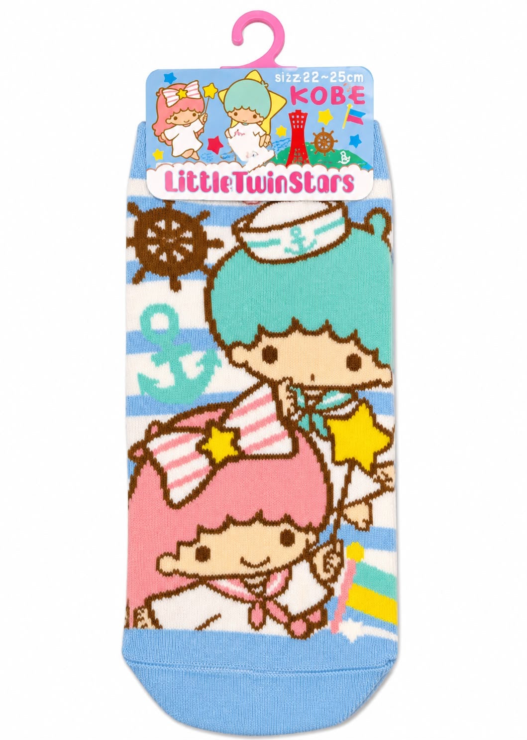 Twin Stars Sailor Stripe 22-25cm Japanese Sanrio Socks