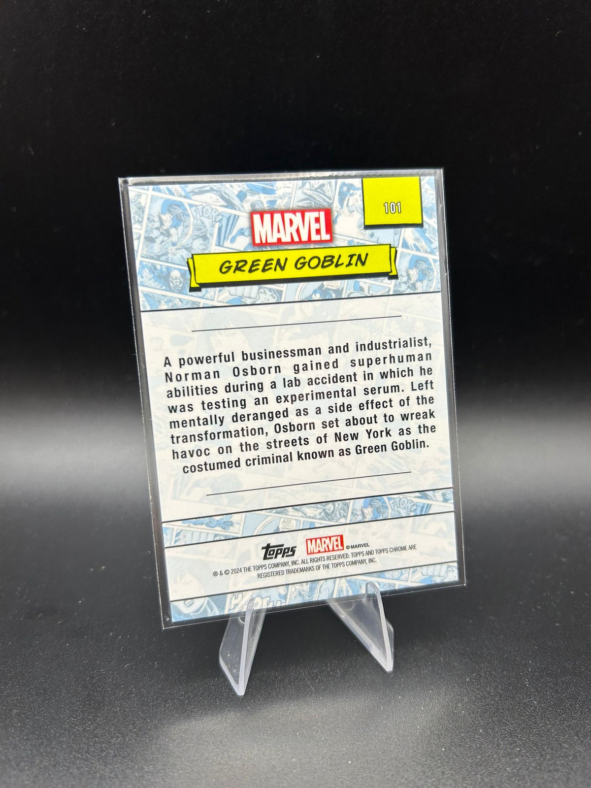 2024 Topps Chrome Marvel Green Goblin Sapphire Base