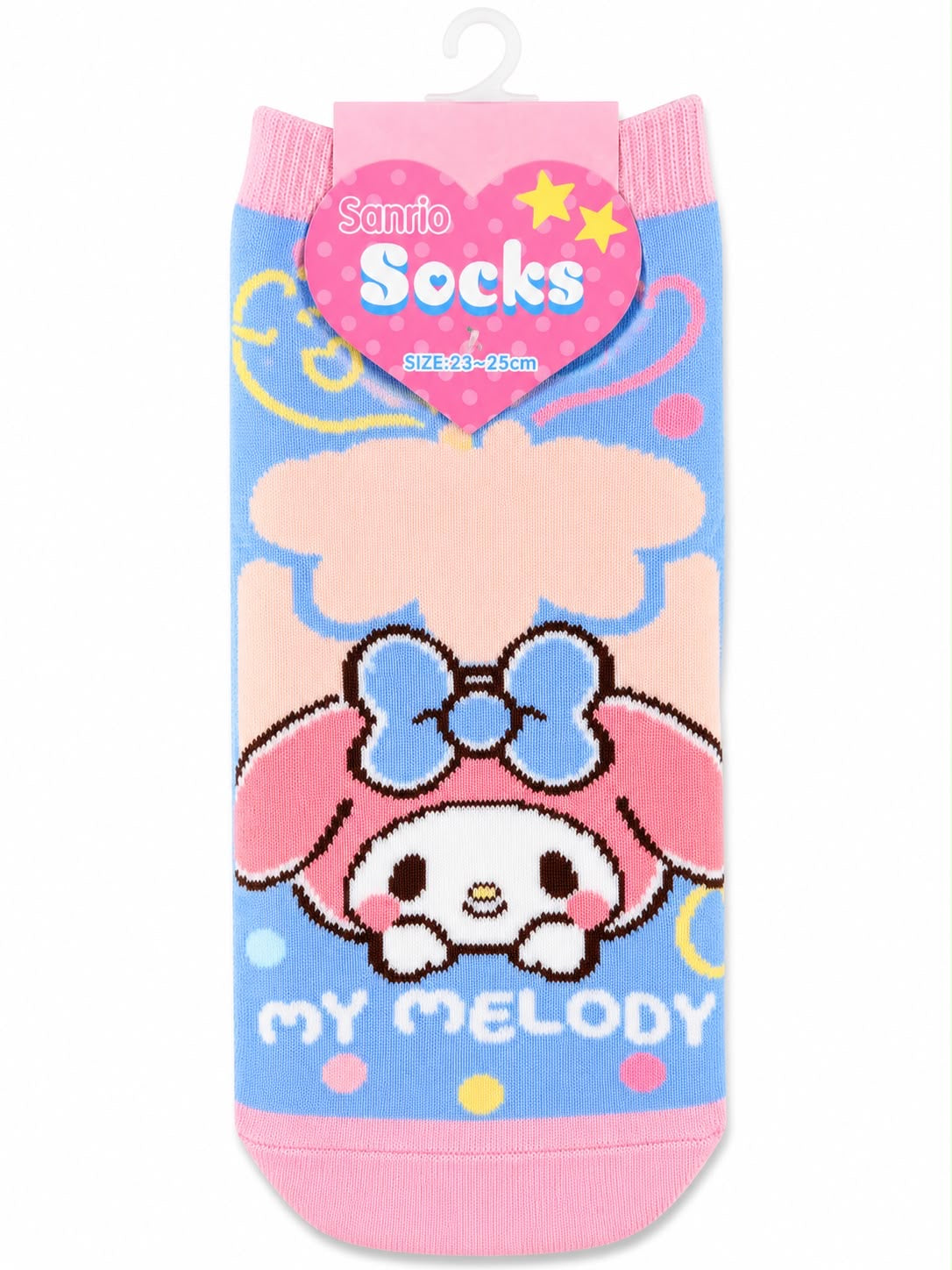 Melody Pink Blue Bow 23-25cm Sanrio Socks