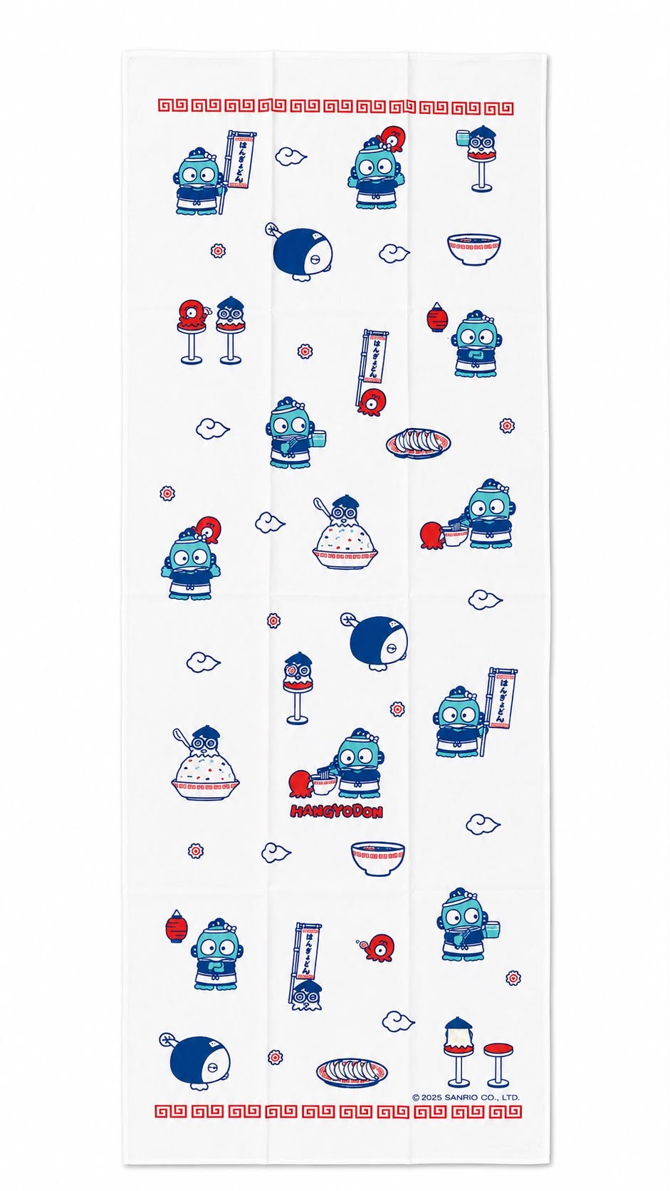 Hangyodon Hibachi Long 86cm x 35cm Thin Wall Art Japanese Sanrio