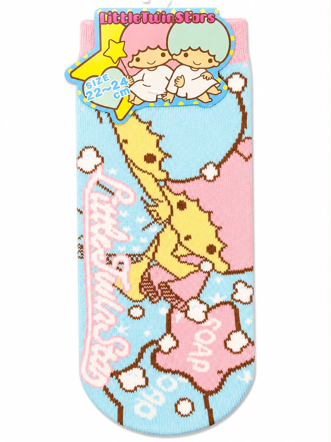Twin Stars Bathtime Bubbles 22-24cm Japanese Sanrio Socks