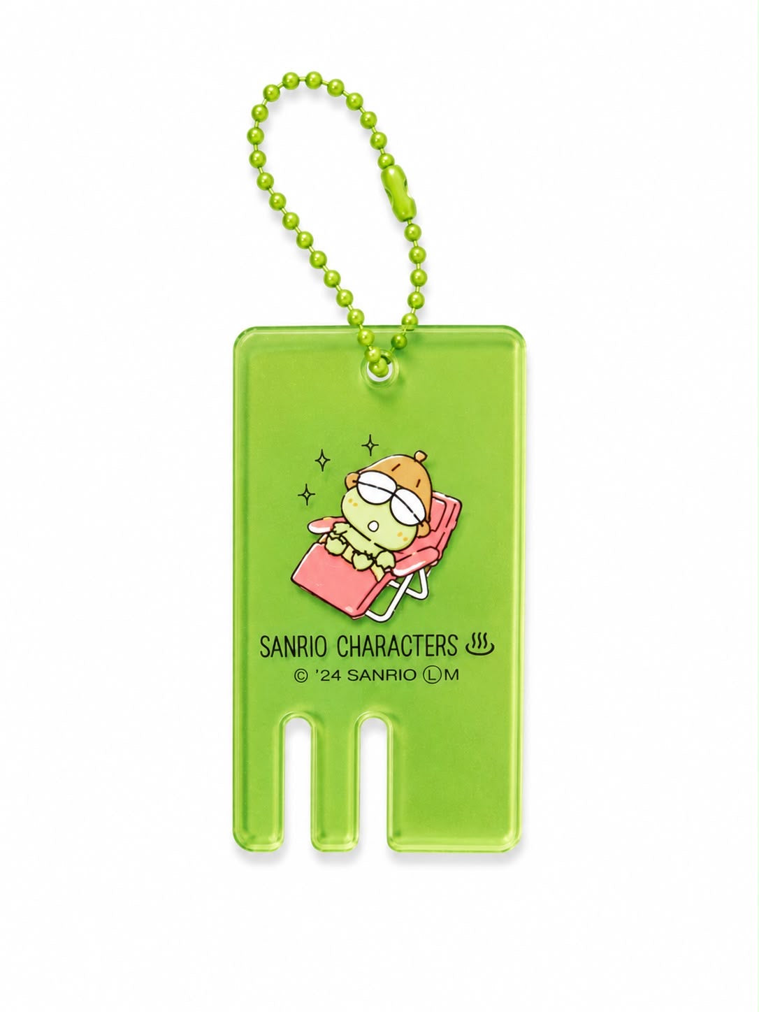 Keroppi Green Clear Japanese Sanrio Keychain