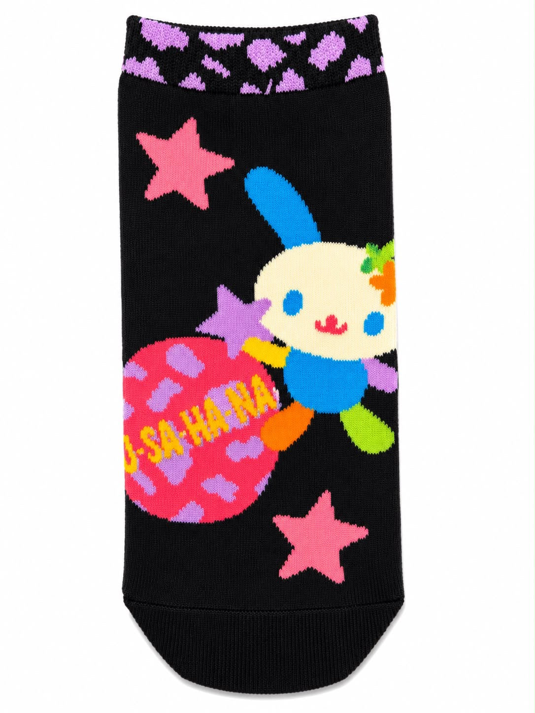 Usahana Black Star Rainbow 22-24cm Japanese Sanrio Socks