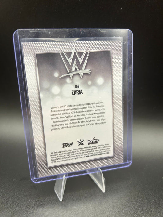 2026 WWE Topps Chrome Logofractor Zaria /50 Gold
