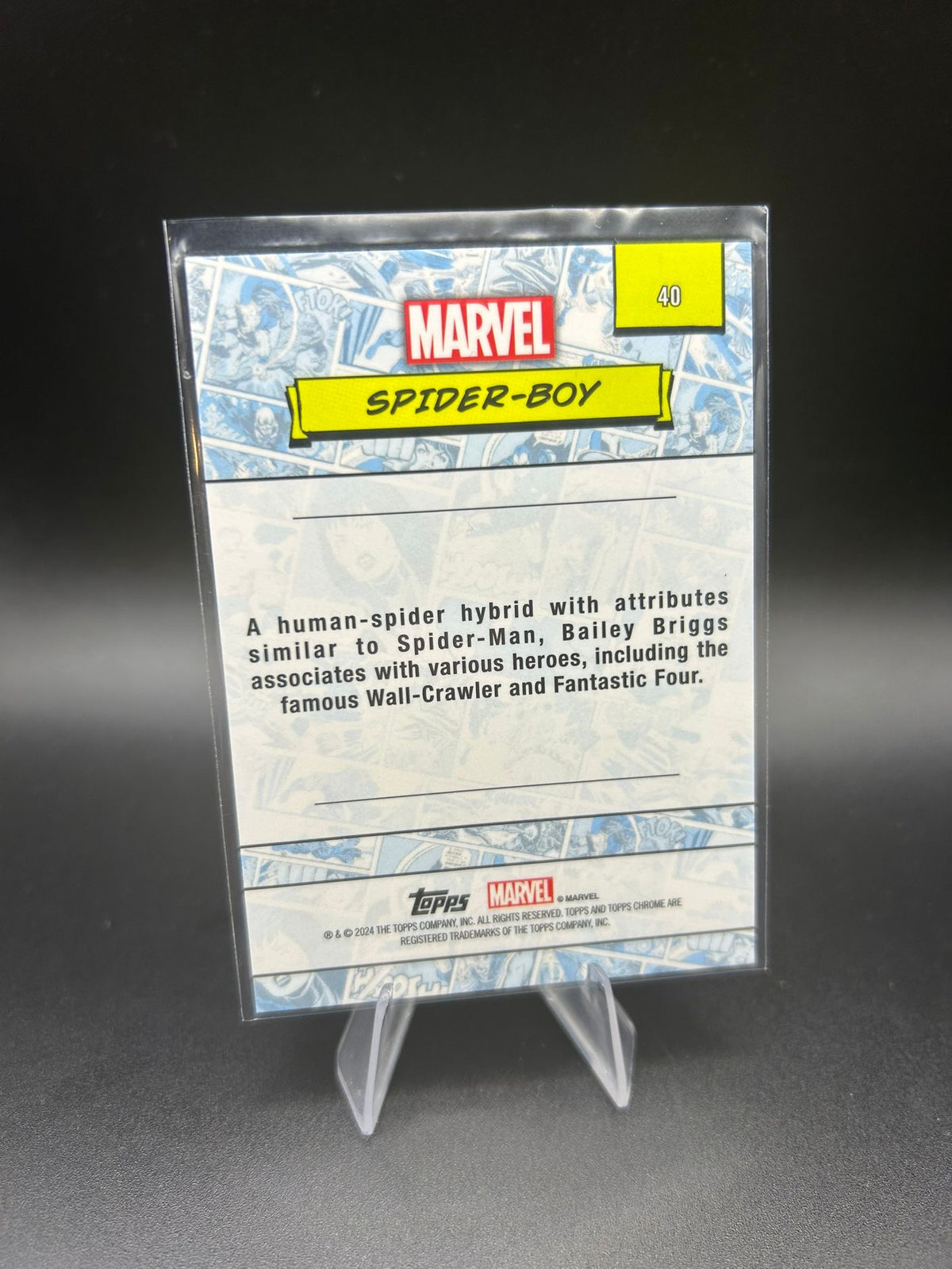 2024 Topps Chrome Marvel Spider-Boy Sapphire Base
