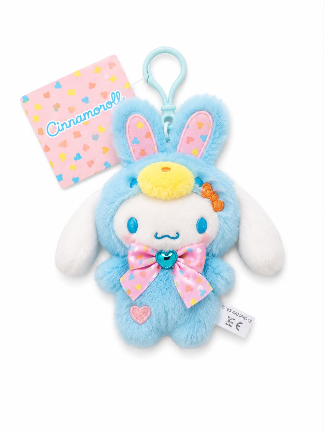 Cinnamoroll Blue Fluffy Bunny Japanese Sanrio Plush Keychain