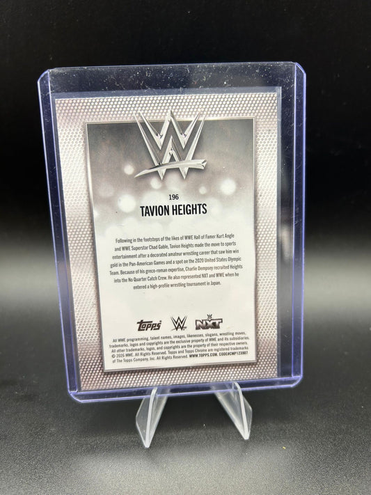 2026 WWE Topps Chrome Logofractor Tavion Heights /99 Green