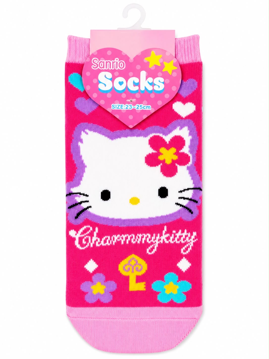 Charmmy Kitty Pink Flowers 23-25cm Sanrio Socks