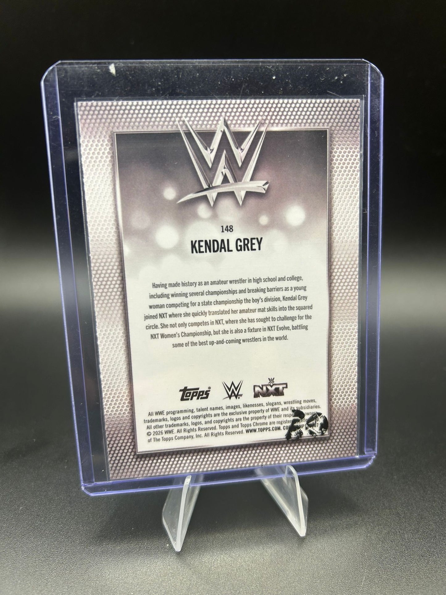 2026 WWE Topps Chrome Logofractor Kendal Grey /99 Green