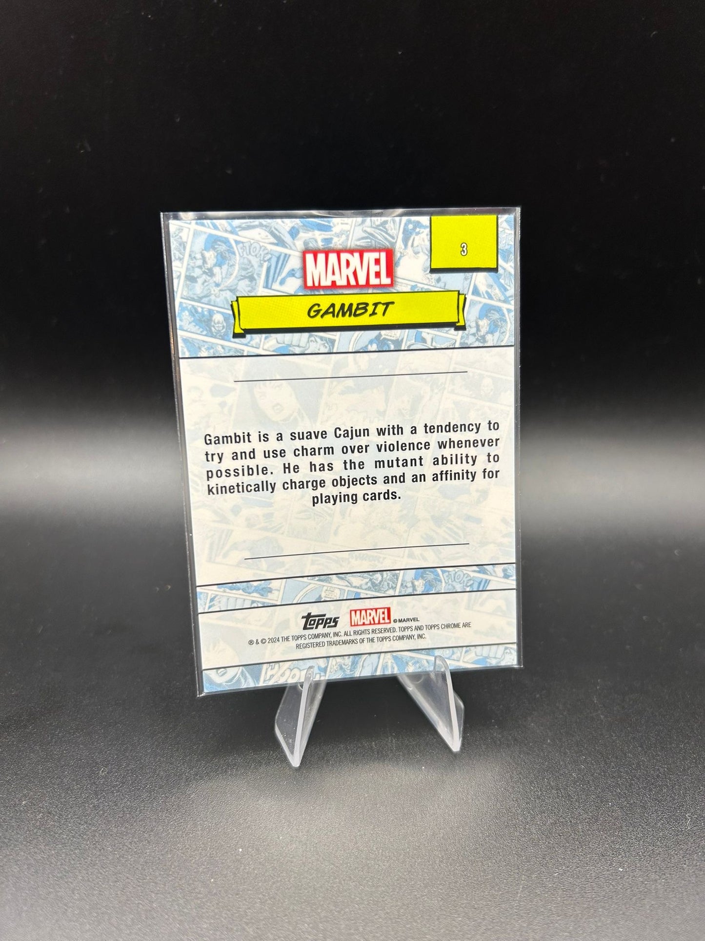 2024 Topps Chrome Marvel Gambit Sapphire Base