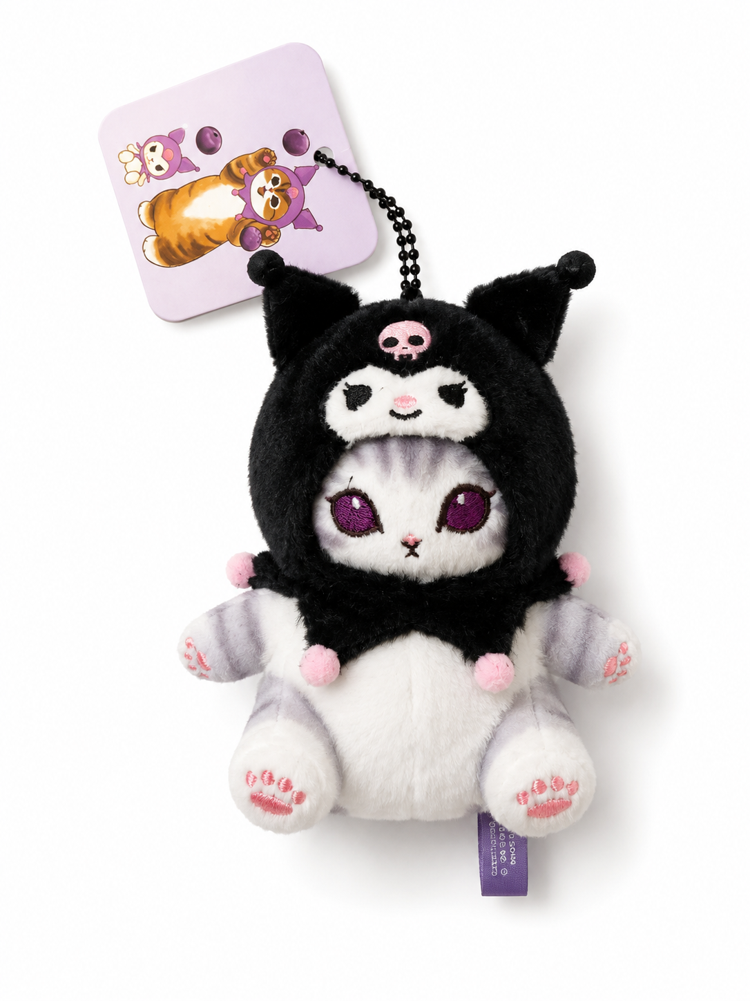Kuromi Mofusand Sanrio Plush Keychain