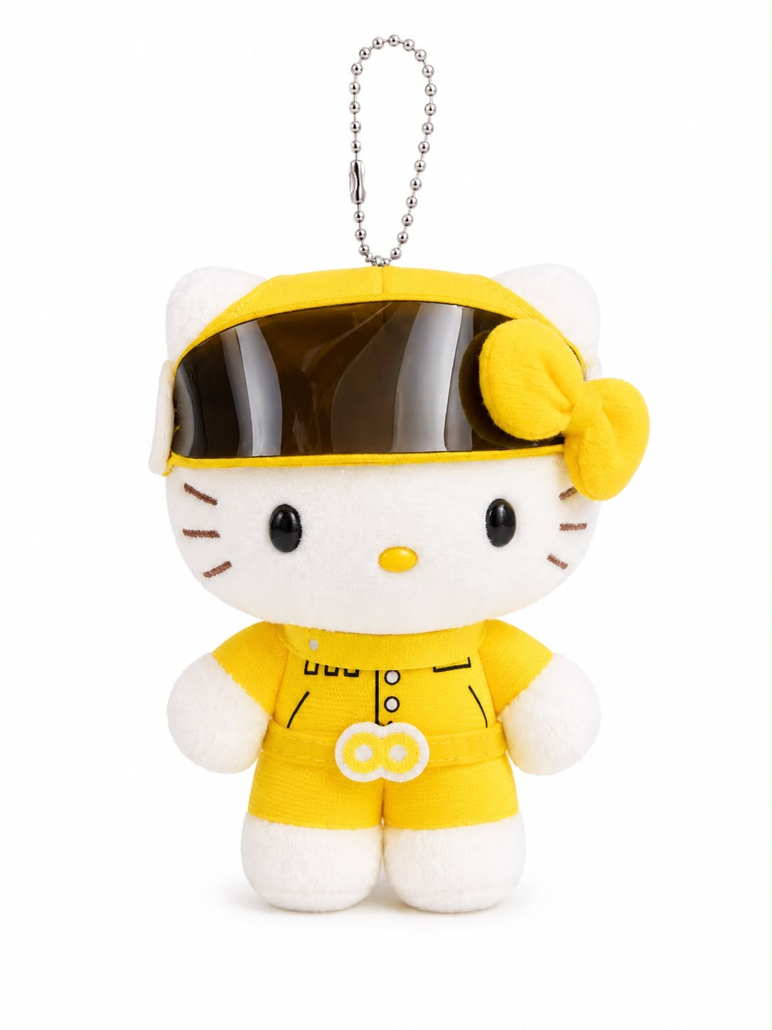 Hello Kitty Yellow Ranger Japanese Sanrio Plush Keychain