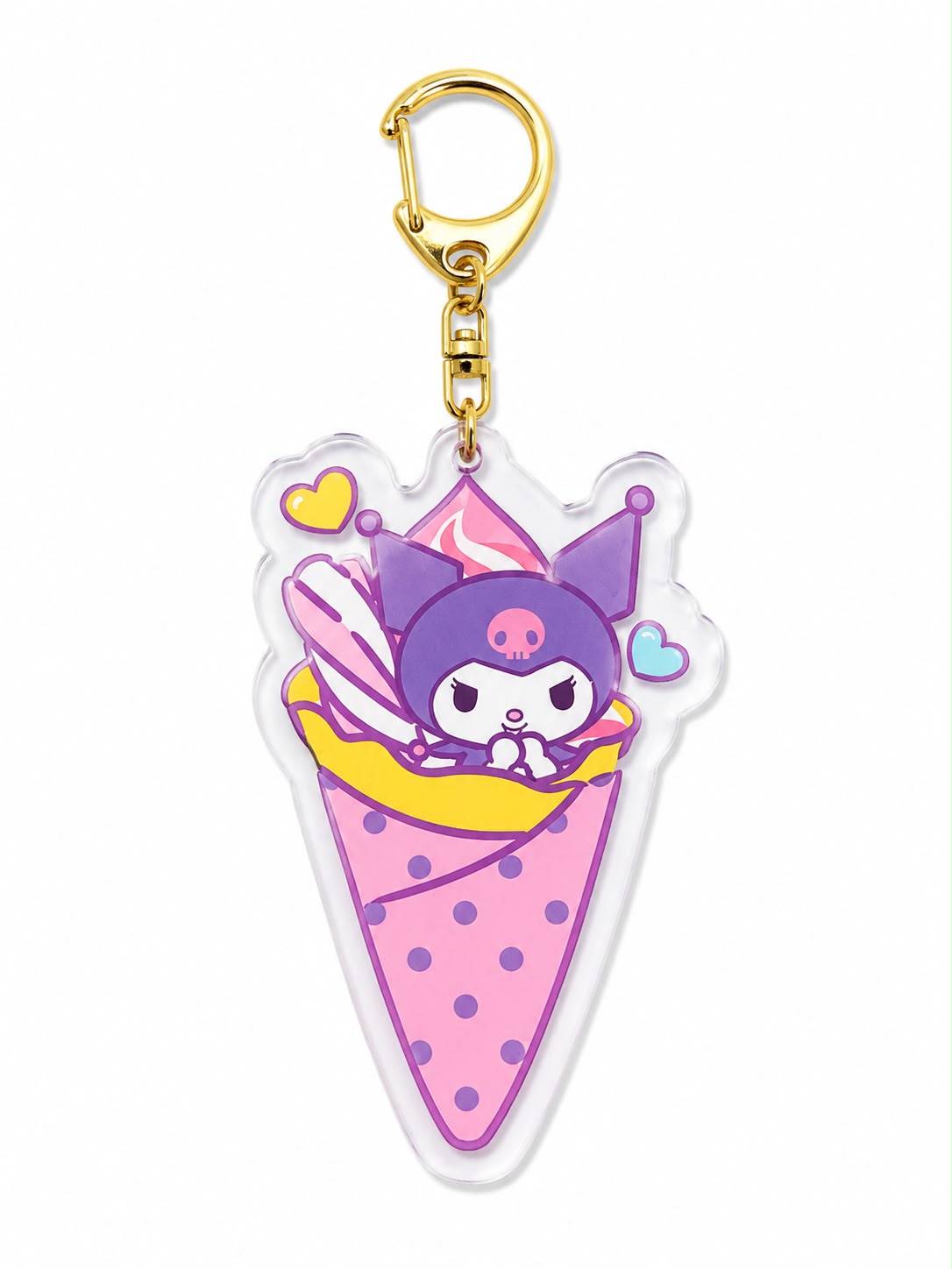 Kuromi Ice Cream Acrylic Japanese Sanrio Keychain