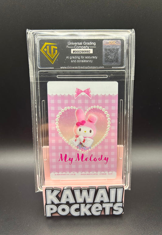 2024 Bandai Gold Melody Auto Japanese Sanrio Wafer Card UGC Graded 9.5 Mint+ Slab