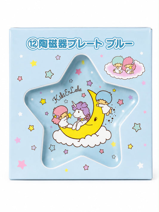 Twin Stars Blue Star-Shape Ceramic Japanese Sanrio Plate
