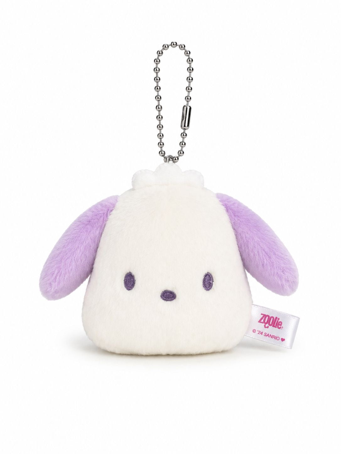 Pochacco Purple Mini Face Japanese Sanrio Plush Keychain