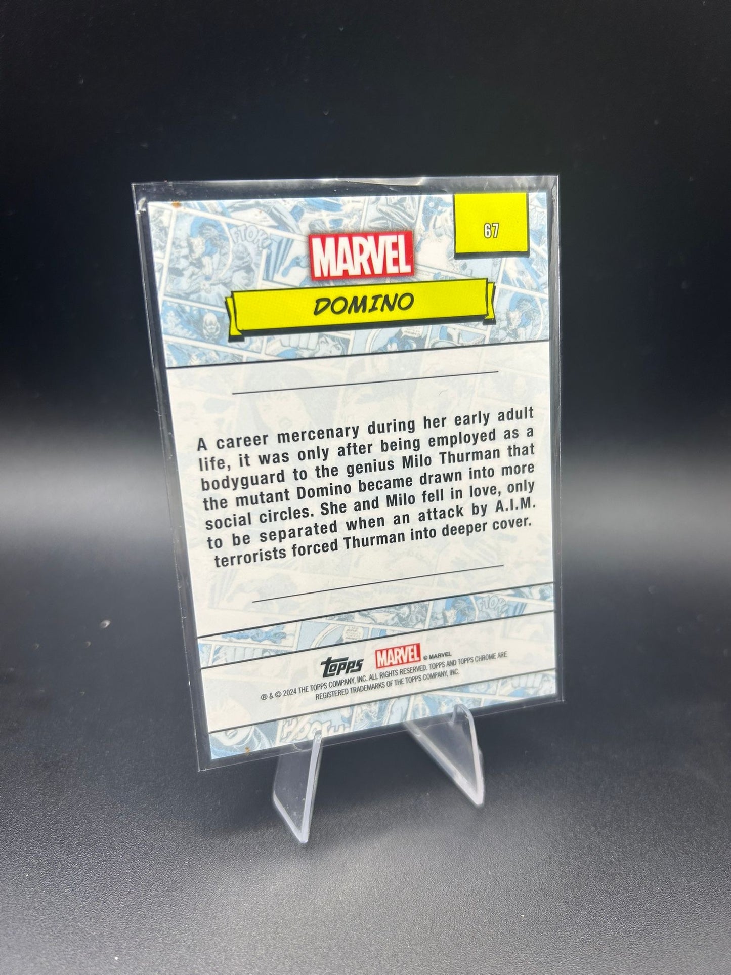 2024 Topps Chrome Marvel Domino Sapphire Base