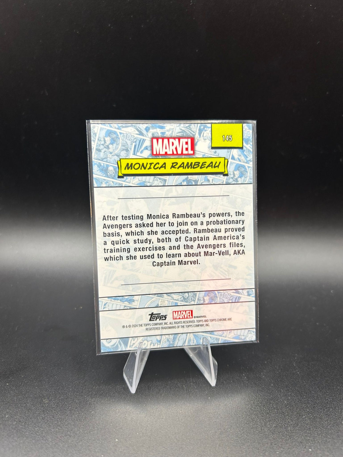 2024 Topps Chrome Marvel Monica Rambeau Sapphire Base