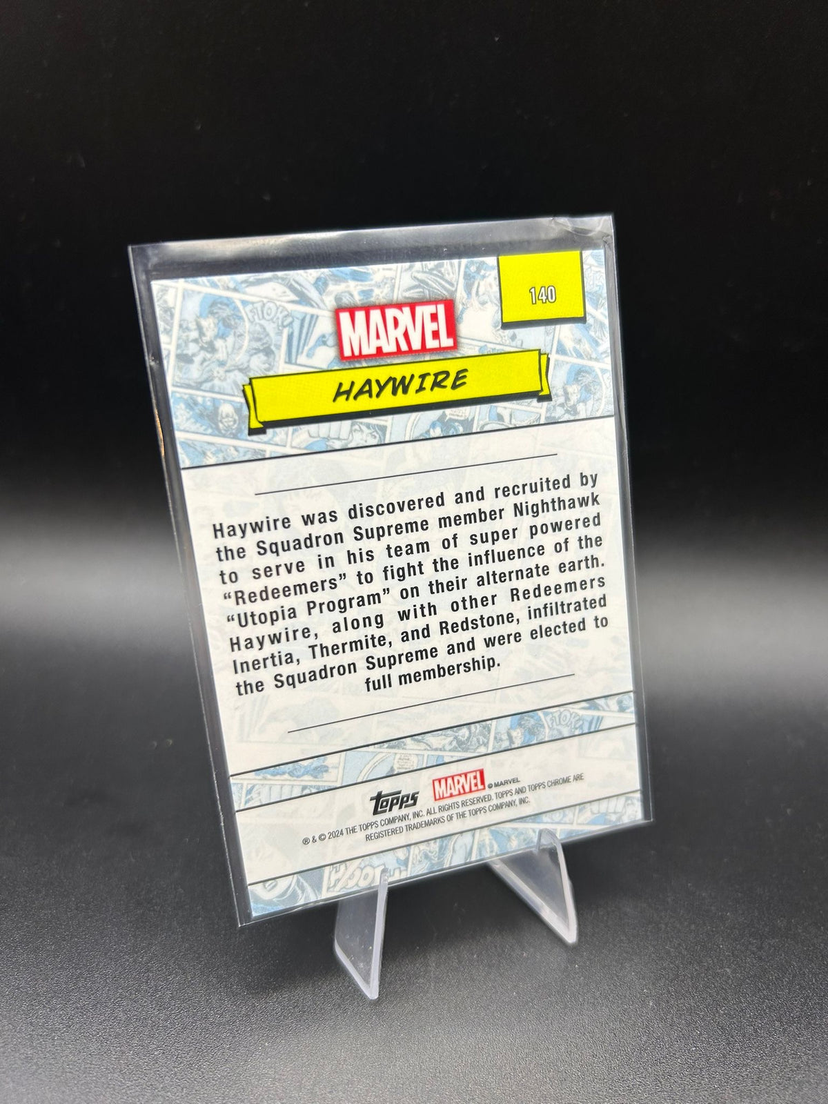 2024 Topps Chrome Marvel Haywire Sapphire Base