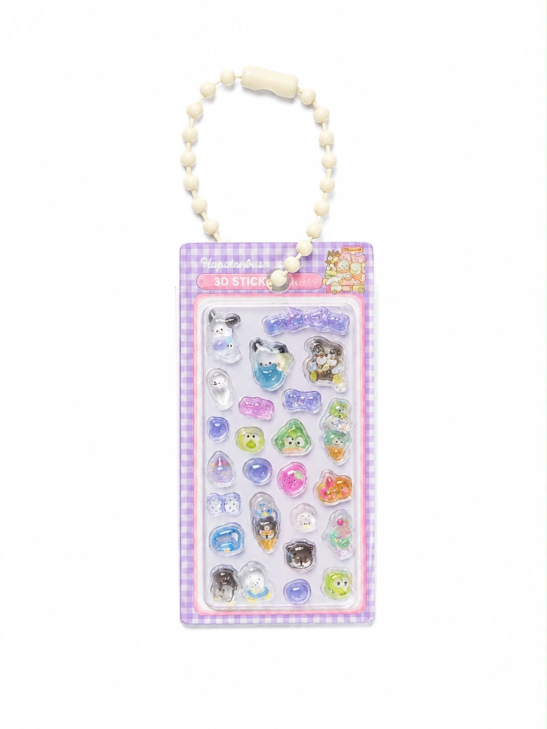 Miniature 3D Bubble Sanrio Sticker Keychain