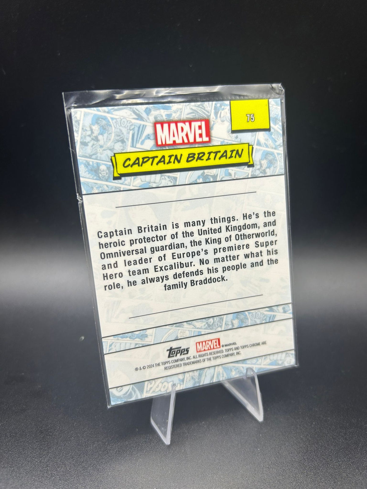2024 Topps Chrome Marvel Captain Britain Sapphire Base
