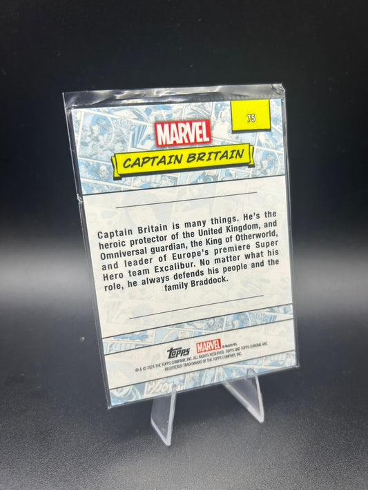 2024 Topps Chrome Marvel Captain Britain Sapphire Base