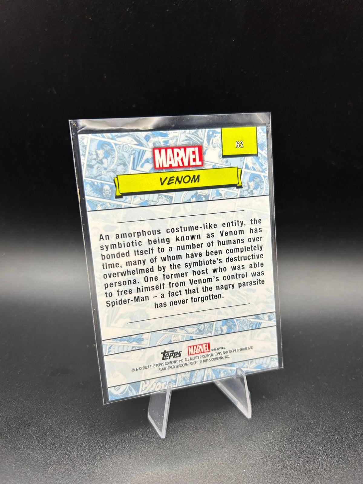 2024 Topps Chrome Marvel Venom Sapphire Base