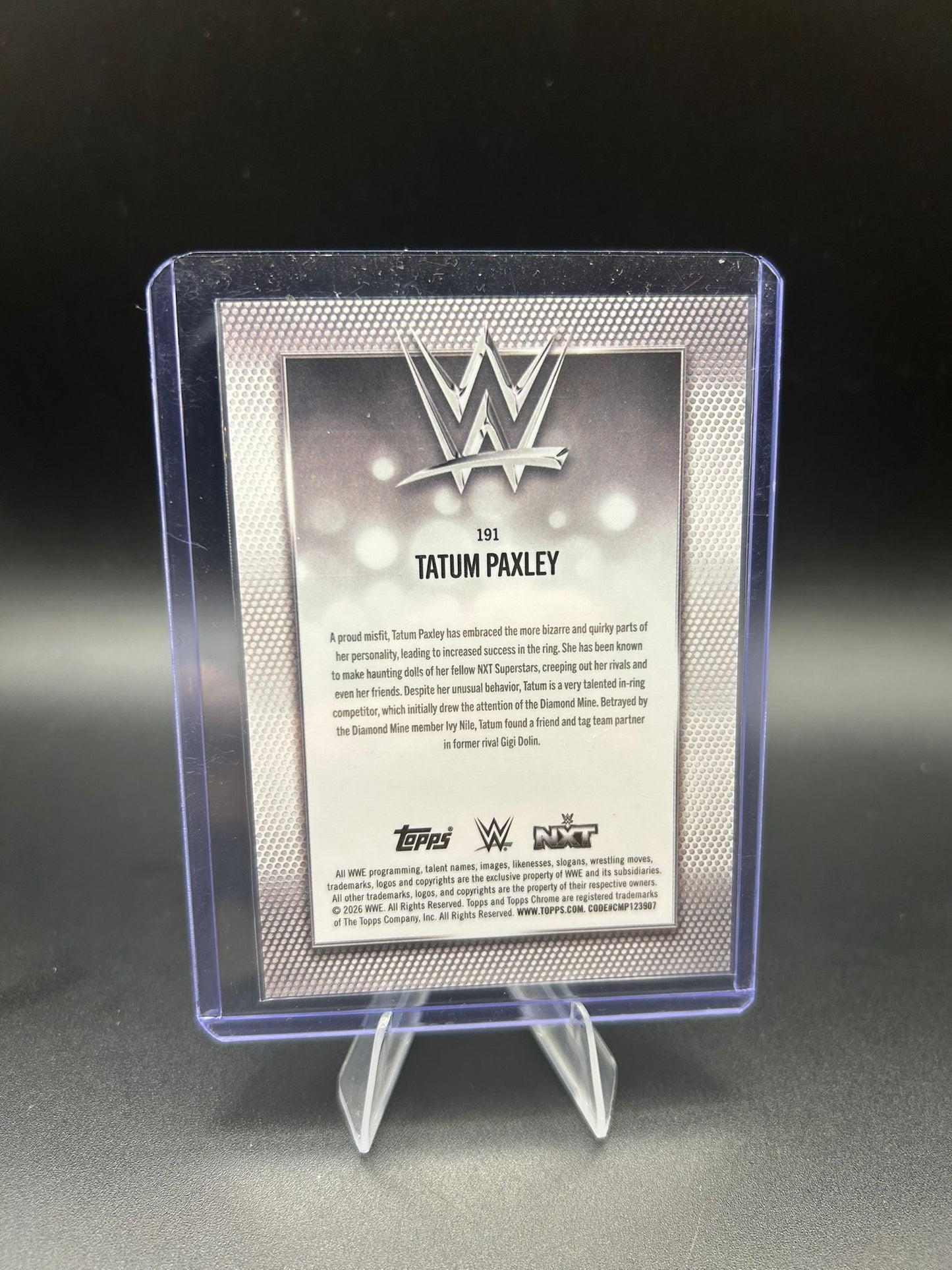 2026 WWE Topps Chrome Logofractor Tatum Paxley /50 Gold