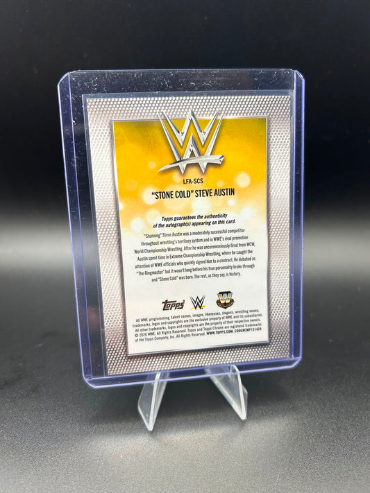 2026 WWE Topps Chrome Logofractor Stone Cold Steve Austin Auto