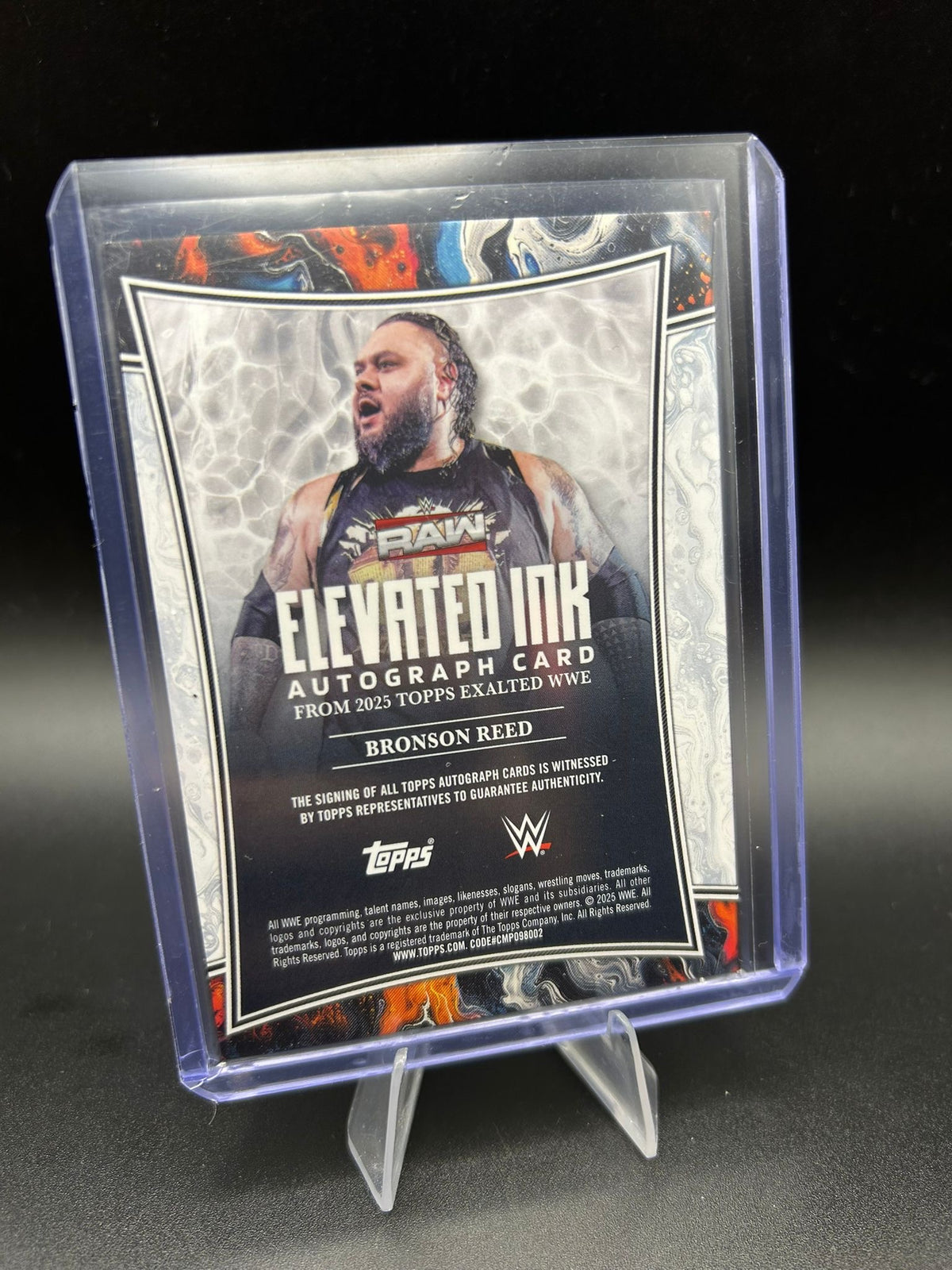 2025 WWE Topps Chrome Exalted Bronson Reed Elevated Ink