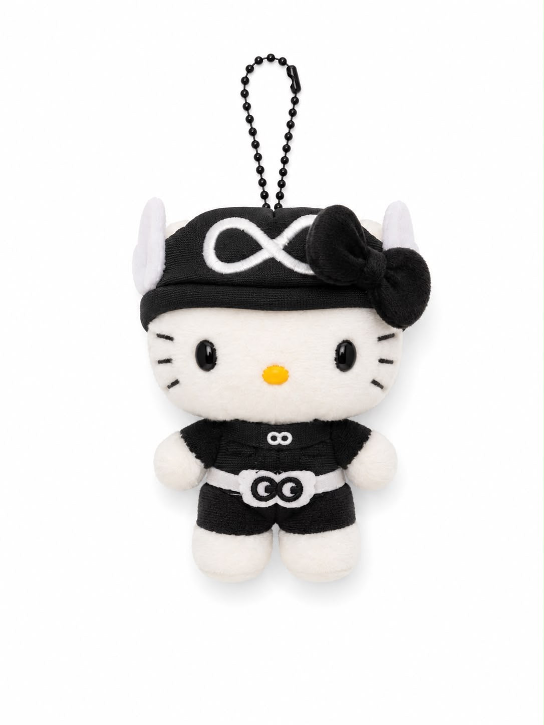 Hello Kitty Black Infinity Eight Ranger Japanese Sanrio Plush Keychain