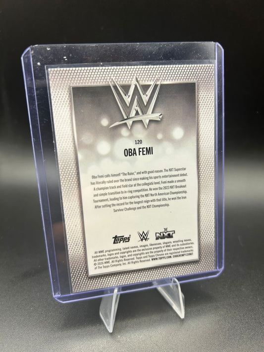 2026 WWE Topps Chrome Logofractor Obi Femi /99 Green
