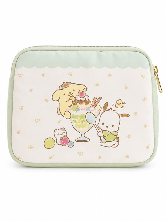 Pochacco x PomPomPurin Mint Fabric Japanese Sanrio Storage Pouch